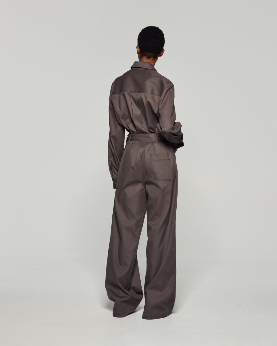 Shop Serena Bute Cargo Jumpsuit - Slate Grey