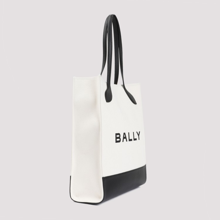 Bally Logo Tote Bag In White