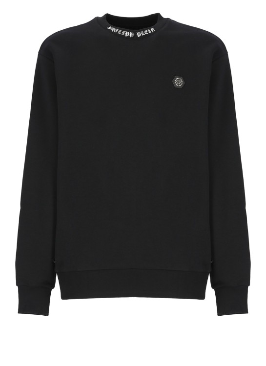 Shop Philipp Plein Black Cotton Sweatshirt