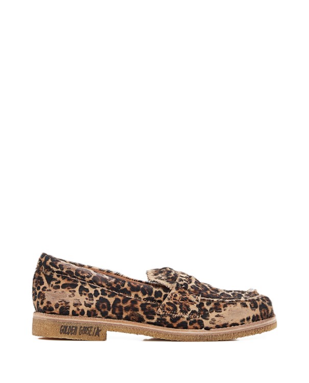 Golden Goose Jerry Leopard Print Horsy Leather Loafers In Animal Print
