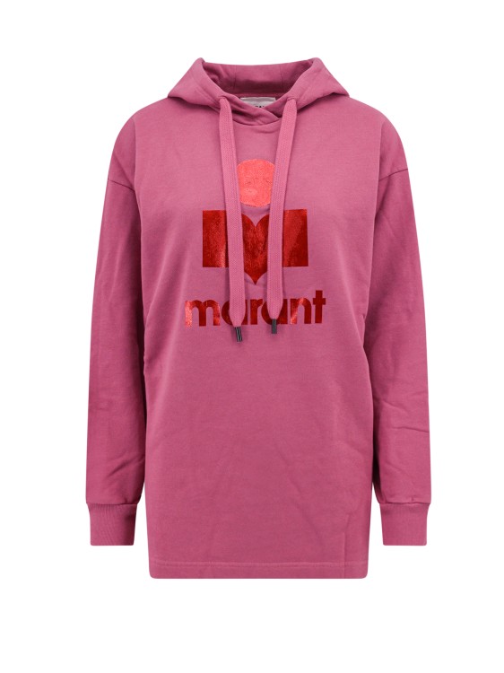 Shop Isabel Marant Cotton Sweatshirt With Frontal Logo In Pink