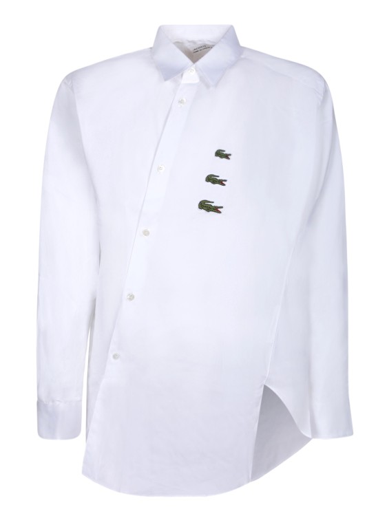 Shop Comme Des Garçons Off-center Fastening White Shirt