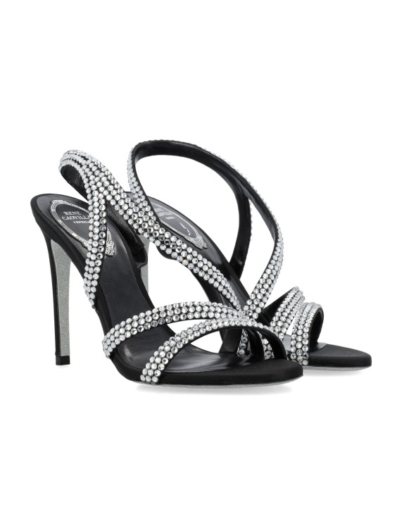 René Caovilla 105mm Lisa Sandals In Black