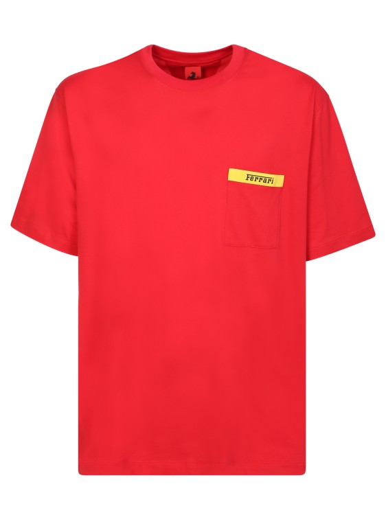 Shop Ferrari Sporty Cotton Jersey T-shirt In Red