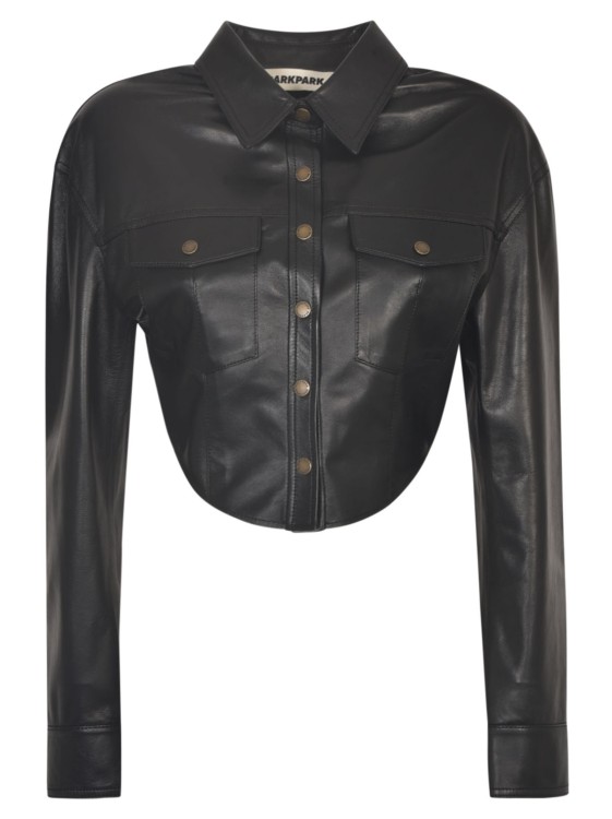 Darkpark Bianca Leather Cargo Trousers In Black