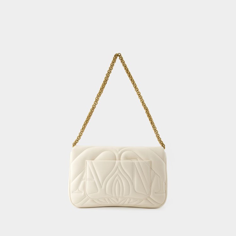 Shop Alexander Mcqueen The Seal Crossbody Bag - Leather - Ivory In White