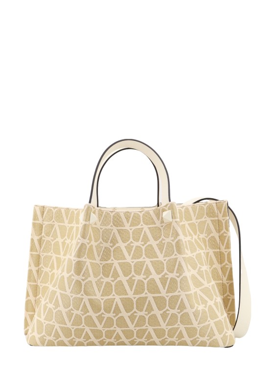 Shop Valentino Canvas Handbag With Toile Iconographe Motif In Neutrals