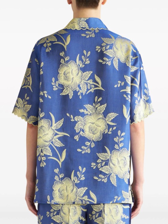 Shop Etro Multicolored Floral-jacquard Shirt