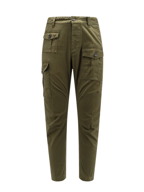 Shop Dsquared2 Cargo Cotton Trouser With Pockets In Green