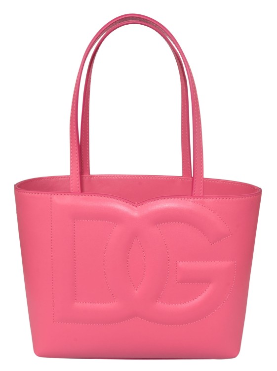 Shop Dolce & Gabbana Small Dg Logo Tote Bag In Burgundy