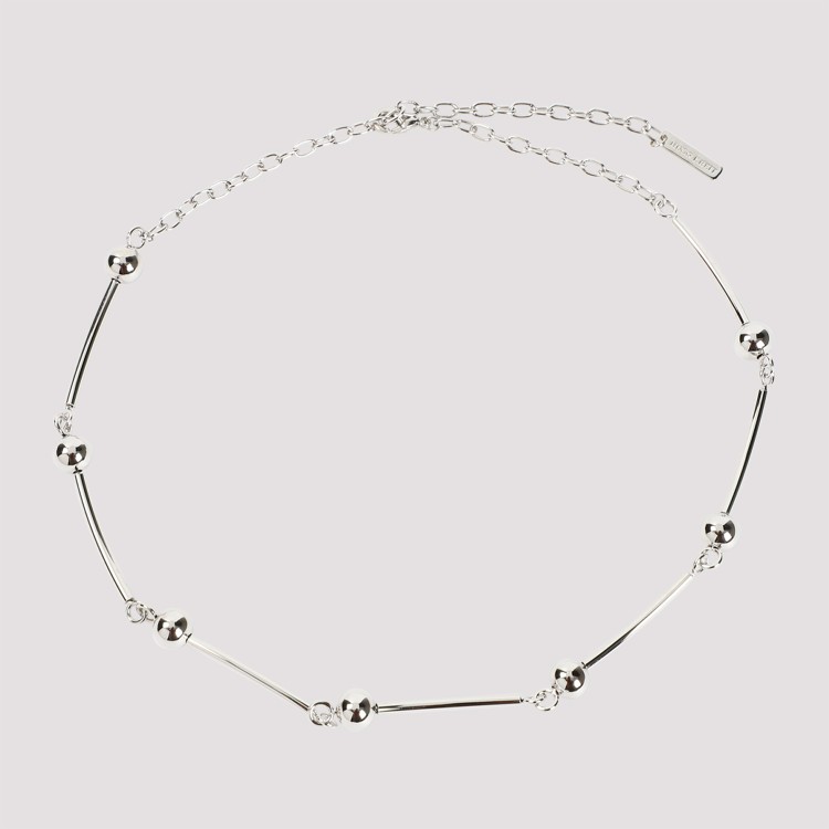 Shop Hugo Kreit Particole Chain Silver Brass Necklace In Not Applicable