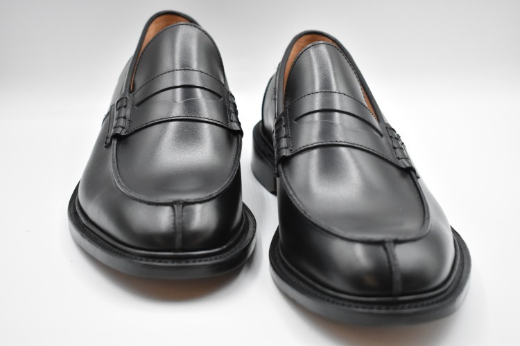 Shop Tricker's Black Pelle Leather Shoes