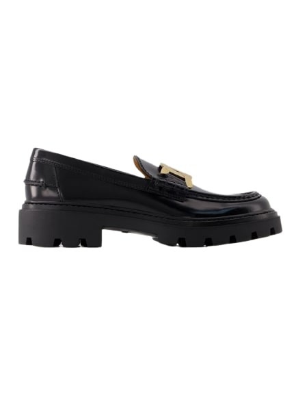 Tod's Rubber Heavy Loafers - Leather - Black