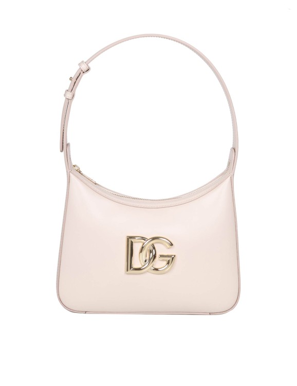 Shop Dolce & Gabbana 3.5 Leather Shoulder Bag With Dg Logo In Pink