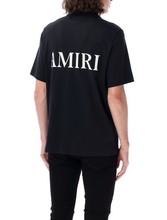 Amiri Jazz Wolf Black Crewneck T-shirt With Logo Lettering On The Front And Maxi Print On The Rear In Cott In Black