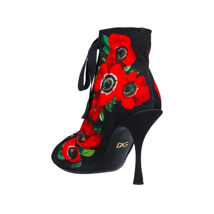 Shop Dolce & Gabbana Bette Printed Boots In Black