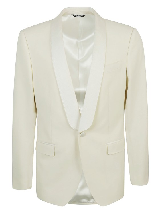 Dolce & Gabbana Single-breasted Wool Blazer In White