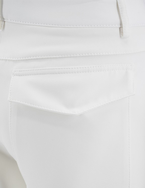 Shop Ermanno Scervino White Flap Pocket Trousers