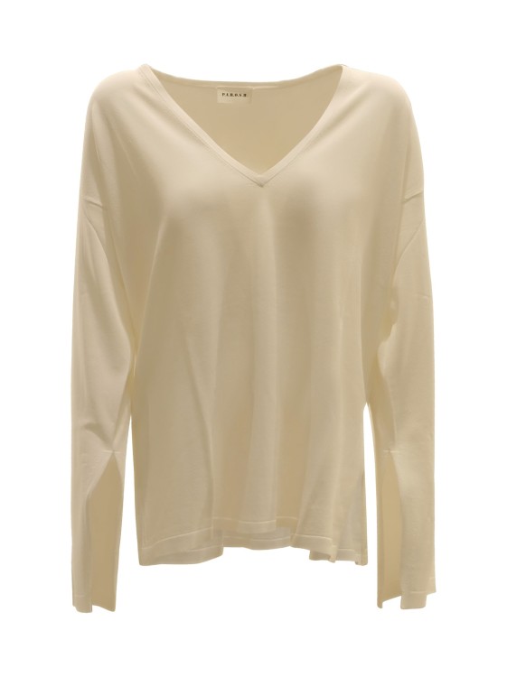 Shop P.a.r.o.s.h White Viscose Roux24 Sweater In Neutrals