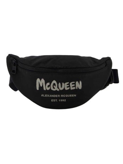 Alexander Mcqueen Bum Belt Bag  - Black/off-white - Synthetic