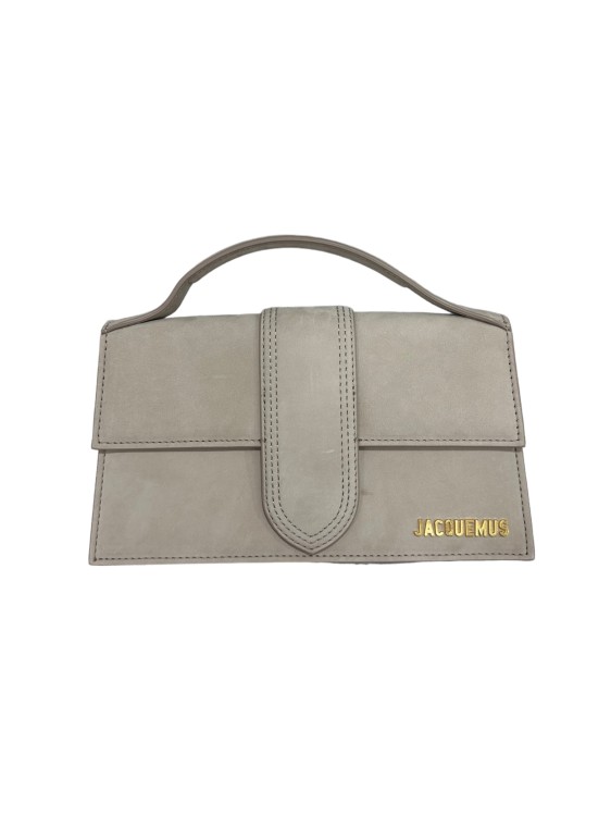 Jacquemus Le Grand Child Beige Suede In Grey