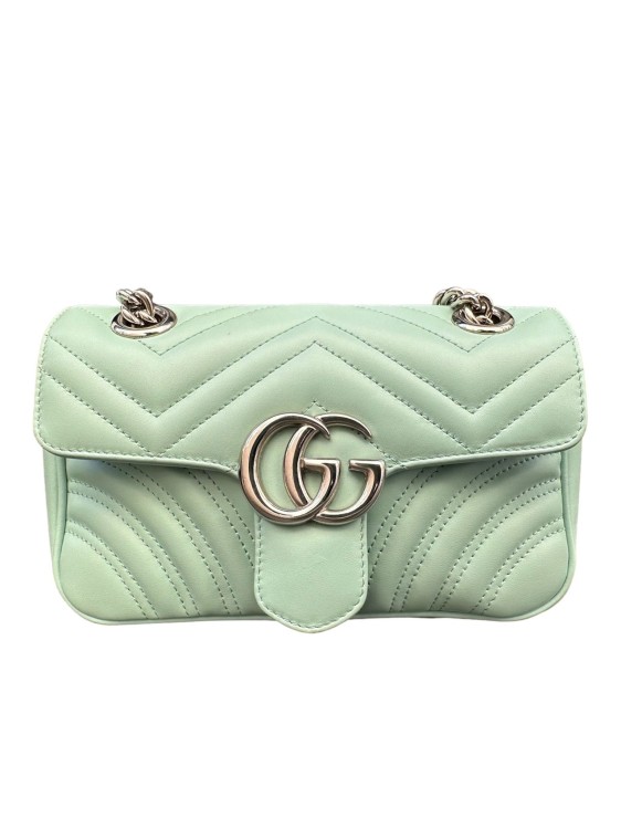 Gucci Marmont 22 Pastel Blue In Grey
