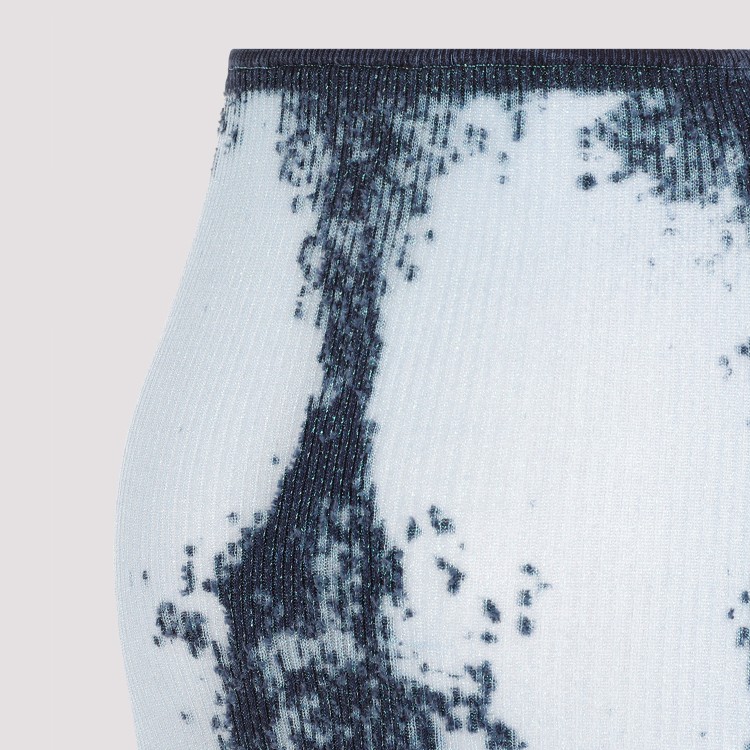 Diesel Blue Midi Skirt In Devor Metallic Knit In Blue