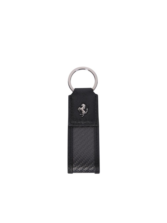Ferrari Keychain With Prancing Horse In Black