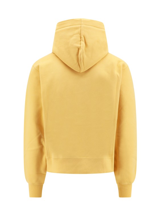 Shop Saint Laurent Biologic Cotton Oversize Sweatshirt With Embroidered Logo In Yellow