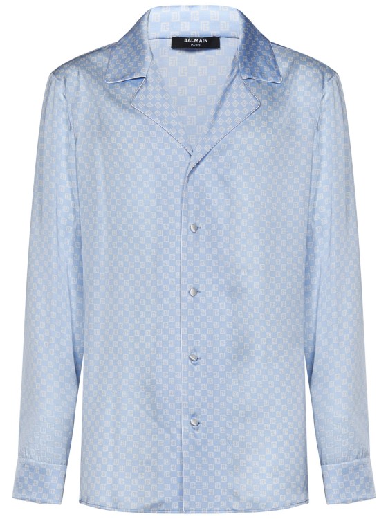Shop Balmain Pajama-style Shirt In Blue