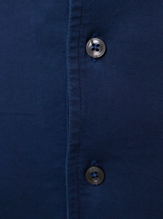 Shop Gaudenzi Blue Supima Cotton Polo Shirt In Black