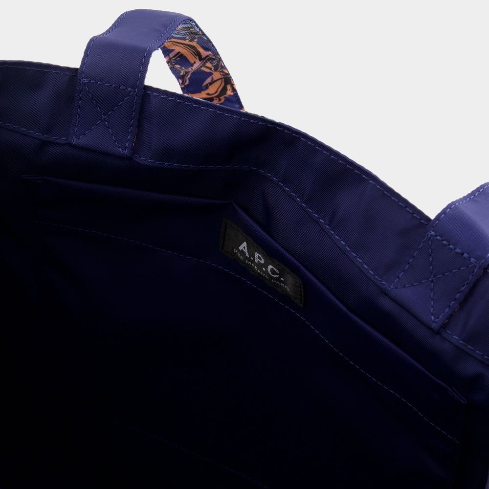 Apc A.p.c. Lou Reversible Shopper Bag In Blue