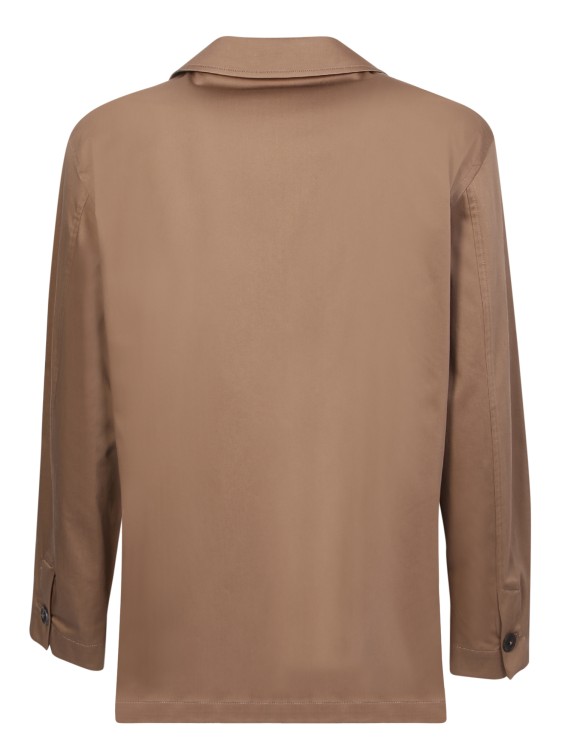 Shop Lardini Stretch Cotton Beige Shirt In Brown