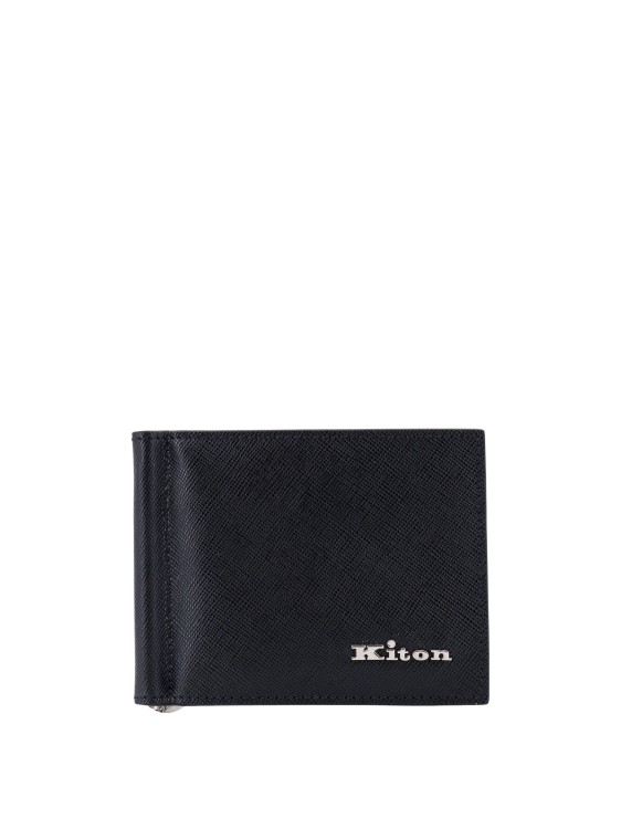 Shop Kiton Leather Card Holder In Black