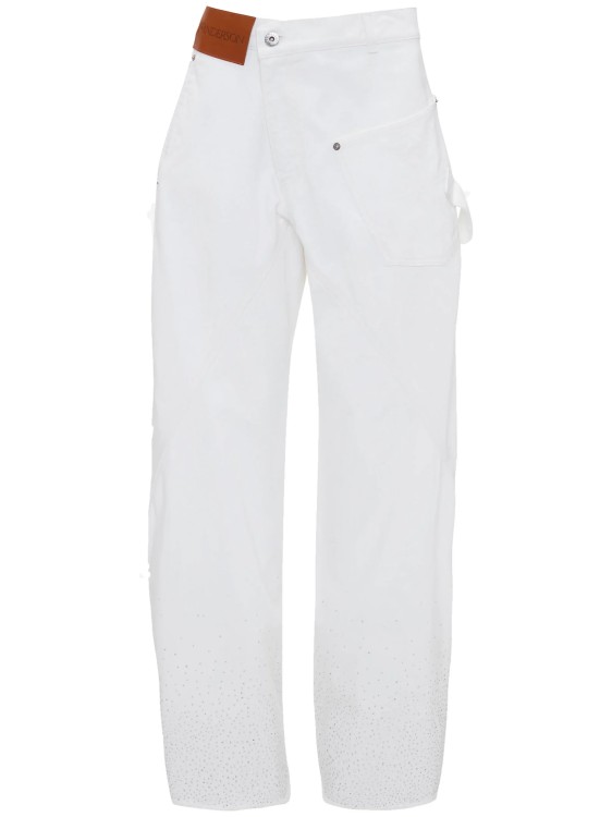 Shop Jw Anderson White Twisted Workwear Denim Pants