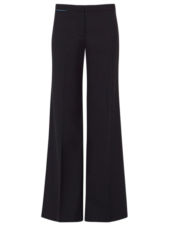 Serena Bute Wool Mid-rise Flare Trouser - Black