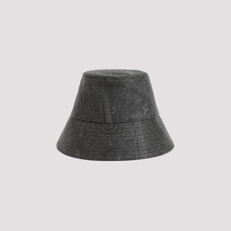 Shop Etro Cotton Hat In Grey