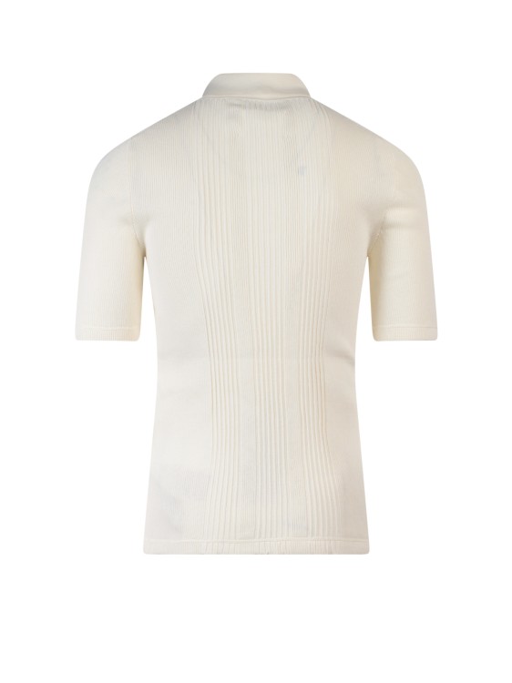 Shop Maison Margiela Polo Shirt With Iconic Back Stitching In White