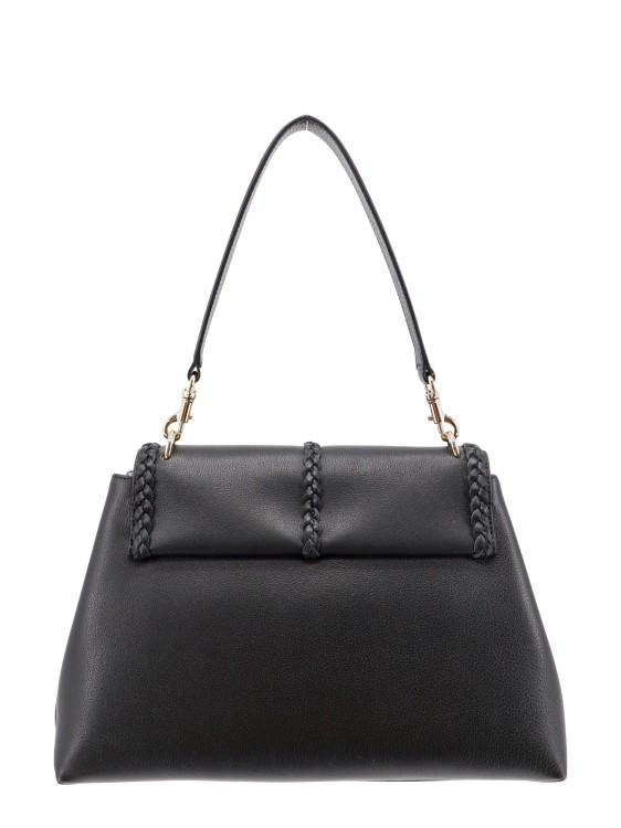 Shop Chloé Leather Shoulder Bag With Tassels In Black