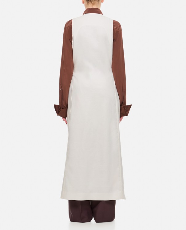Shop Max Mara Aureo Linen Long Vest In White