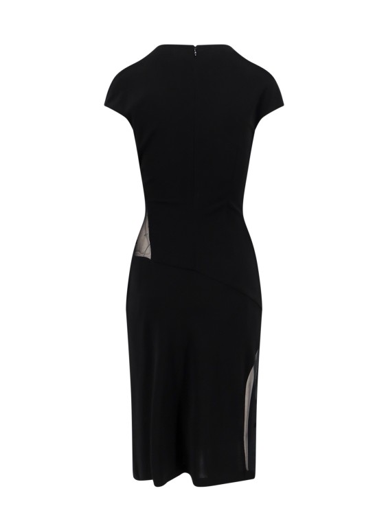 Shop Givenchy Viscose Dress With 4g Mesh Insert In Black