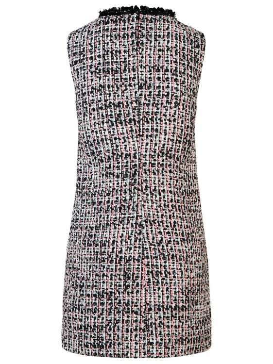 Shop Self-portrait Black/pink Polyester Mini Dress In Multicolor