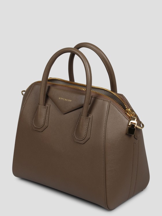 Shop Givenchy Antigona Small Bag In Brown