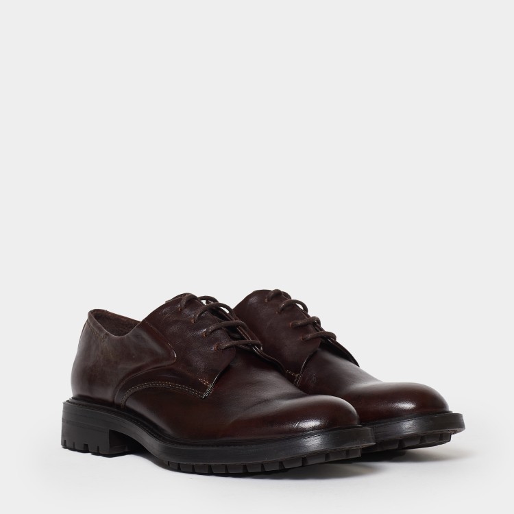Shop Hundred 100 Brown Leather Derby Shoes