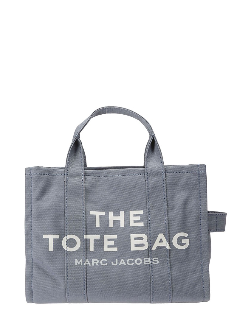 Marc Jacobs Structured Canvas Tote Bag With Contrasting Strap In Blue