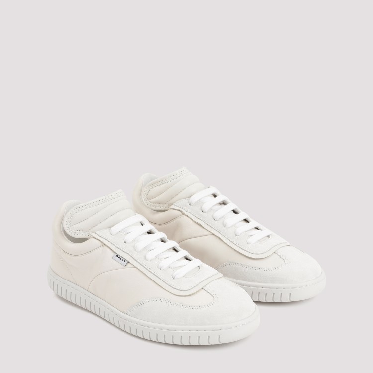 Shop Bally White Leather Sneakers