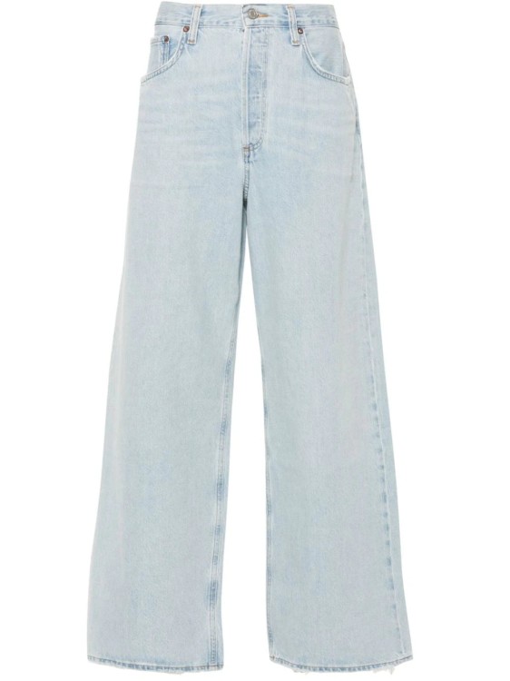 Agolde Low Slung Baggy Jeans In Fragment In Blue
