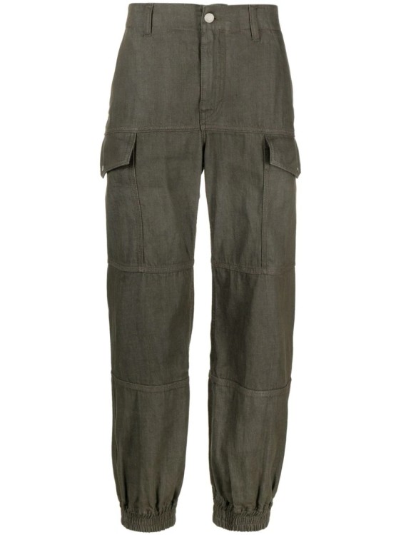 Shop Alexander Mcqueen Khaki Cargo Denim Pants In Grey
