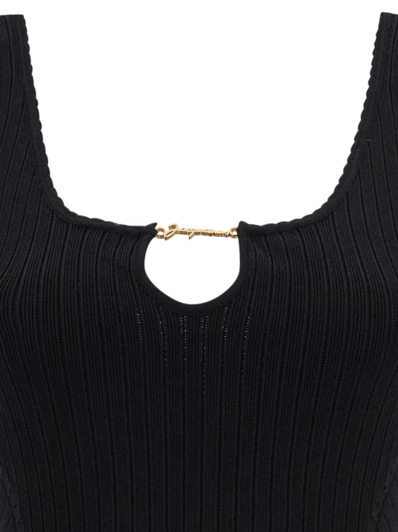 Shop Jacquemus Black 'la Mini Robe Sierra' Dress In Black Viscose