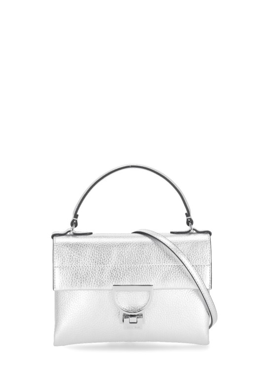 Shop Coccinelle Arlettis Mini Shoulder Bag In Silver